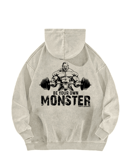 BLUZA Z KAPTUREM BE YOUR OWN MONSTER WASHED - Ironfit PL