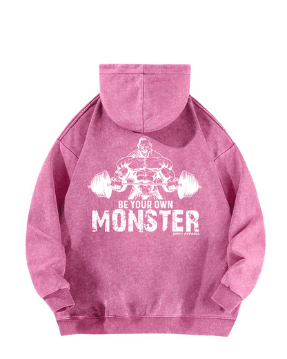 BLUZA Z KAPTUREM BE YOUR OWN MONSTER WASHED - Ironfit PL