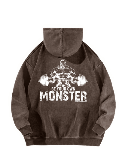 BLUZA Z KAPTUREM BE YOUR OWN MONSTER WASHED - Ironfit PL