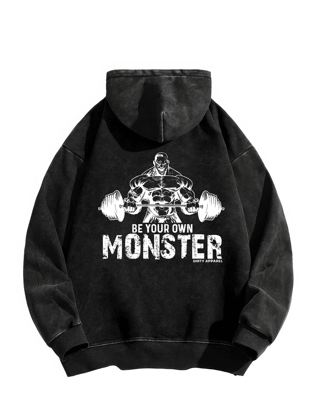 BLUZA Z KAPTUREM BE YOUR OWN MONSTER WASHED - Ironfit PL