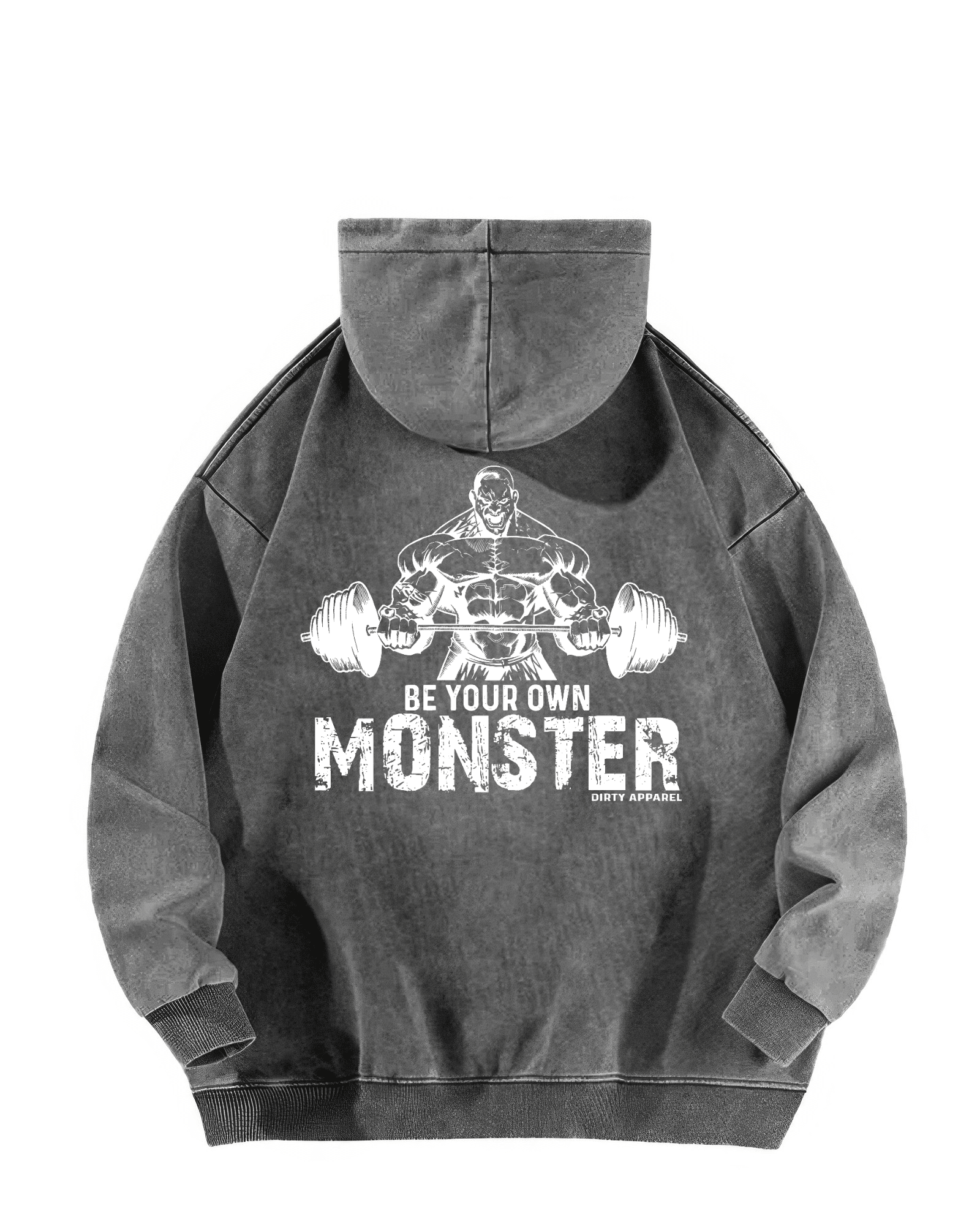 BLUZA Z KAPTUREM BE YOUR OWN MONSTER WASHED - Ironfit PL