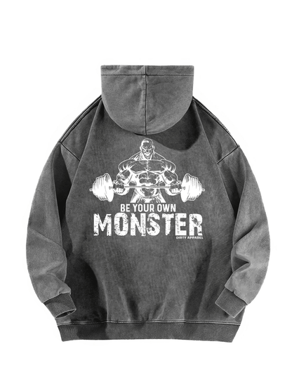 BLUZA Z KAPTUREM BE YOUR OWN MONSTER WASHED - Ironfit PL