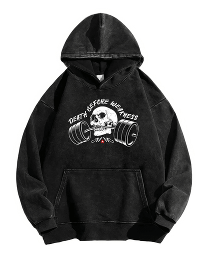 BLUZA Z KAPTUREM DEATH BEFORE WEAKNESS - Ironfit PL