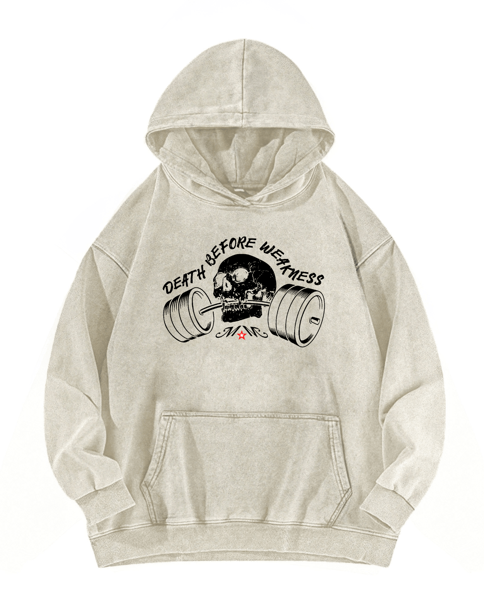 BLUZA Z KAPTUREM DEATH BEFORE WEAKNESS - Ironfit PL