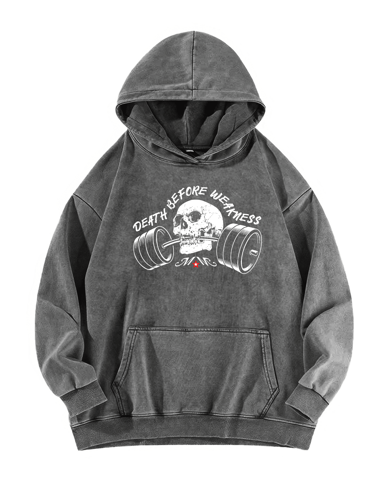 BLUZA Z KAPTUREM DEATH BEFORE WEAKNESS - Ironfit PL