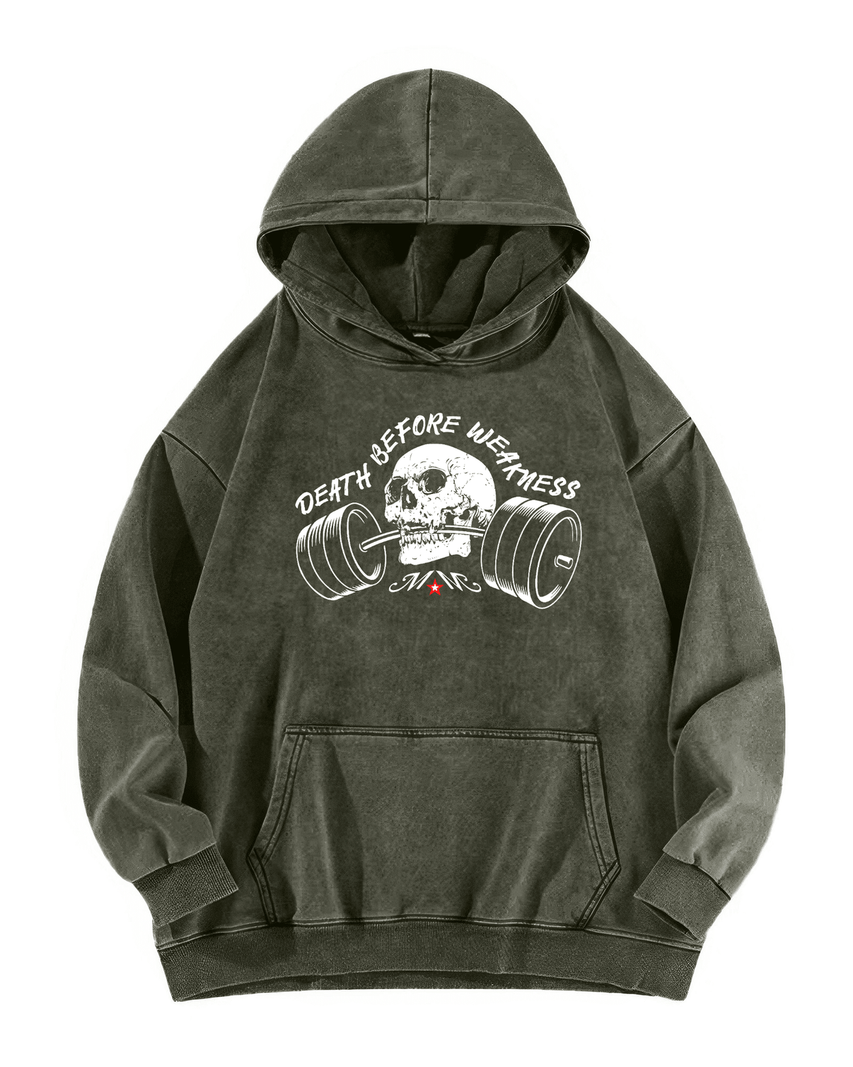 BLUZA Z KAPTUREM DEATH BEFORE WEAKNESS - Ironfit PL