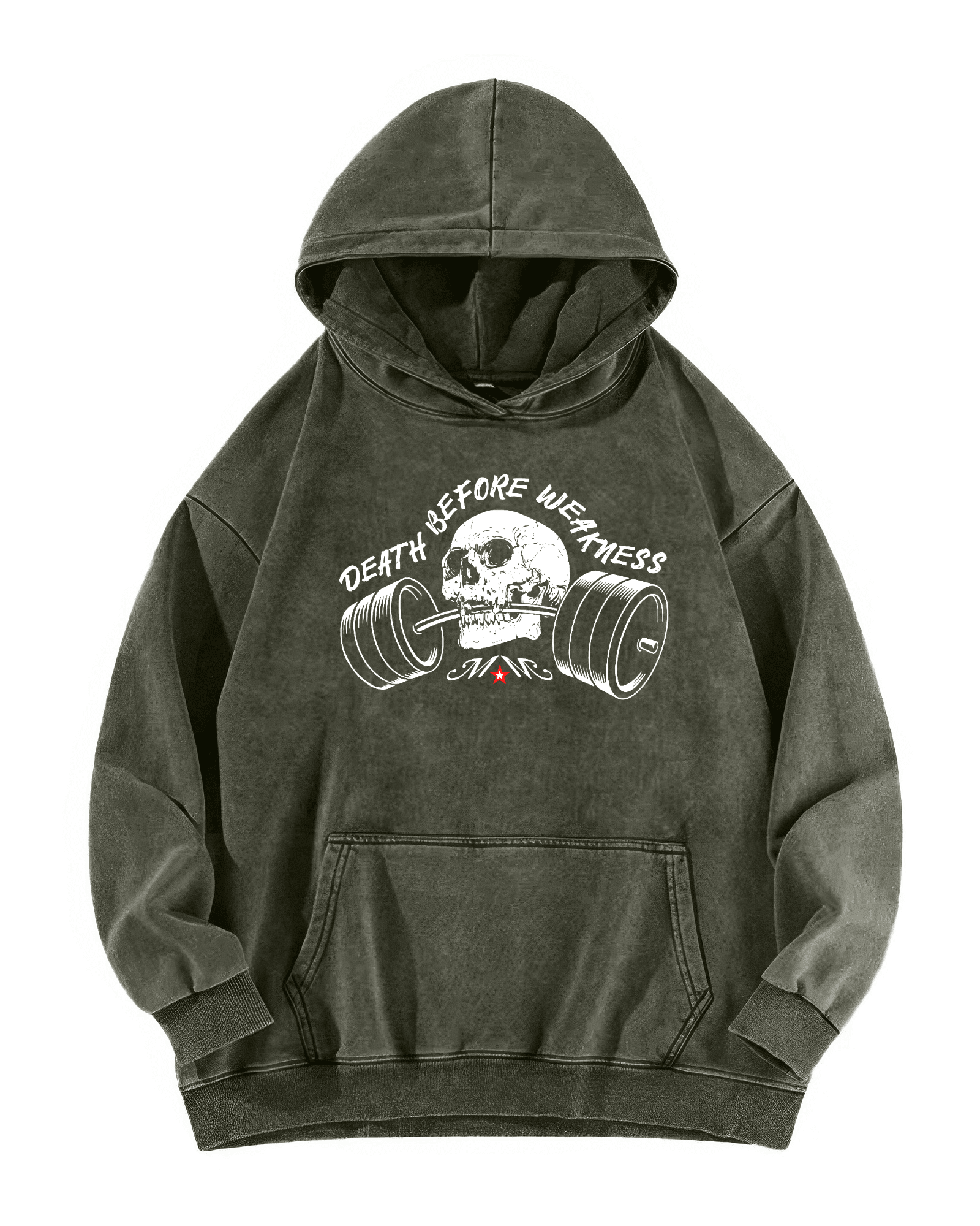 BLUZA Z KAPTUREM DEATH BEFORE WEAKNESS - Ironfit PL