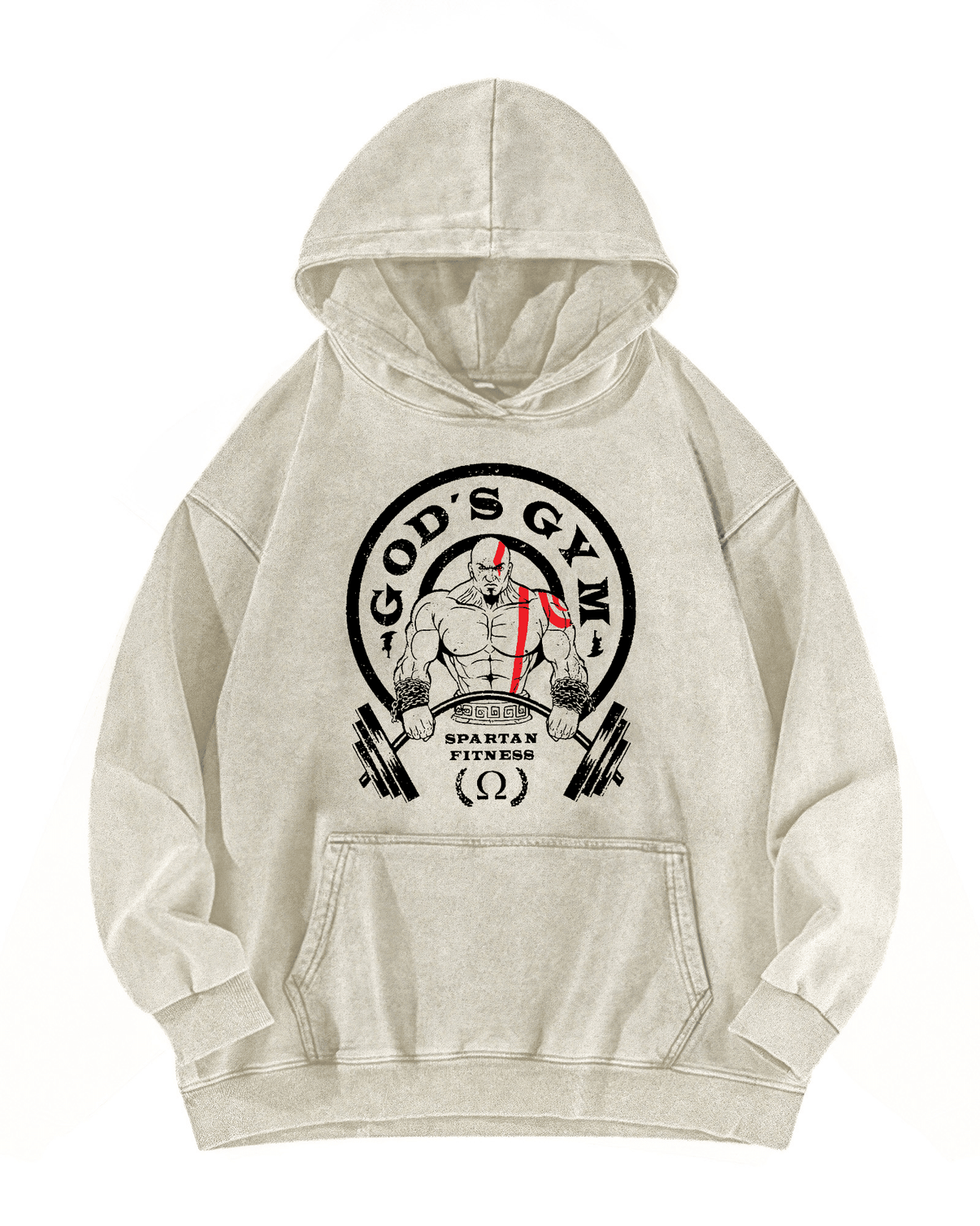BLUZA Z KAPTUREM GOD'S GYM WASHED - Ironfit PL