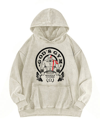 BLUZA Z KAPTUREM GOD'S GYM WASHED - Ironfit PL