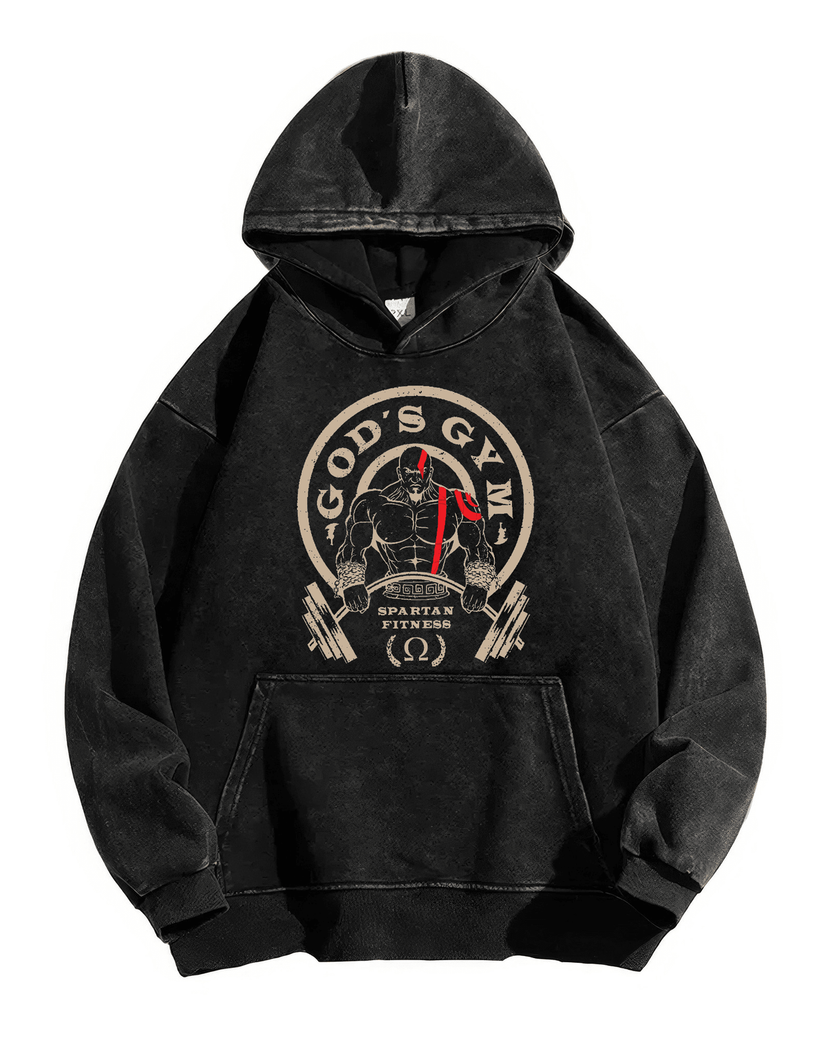 BLUZA Z KAPTUREM GOD'S GYM WASHED - Ironfit PL
