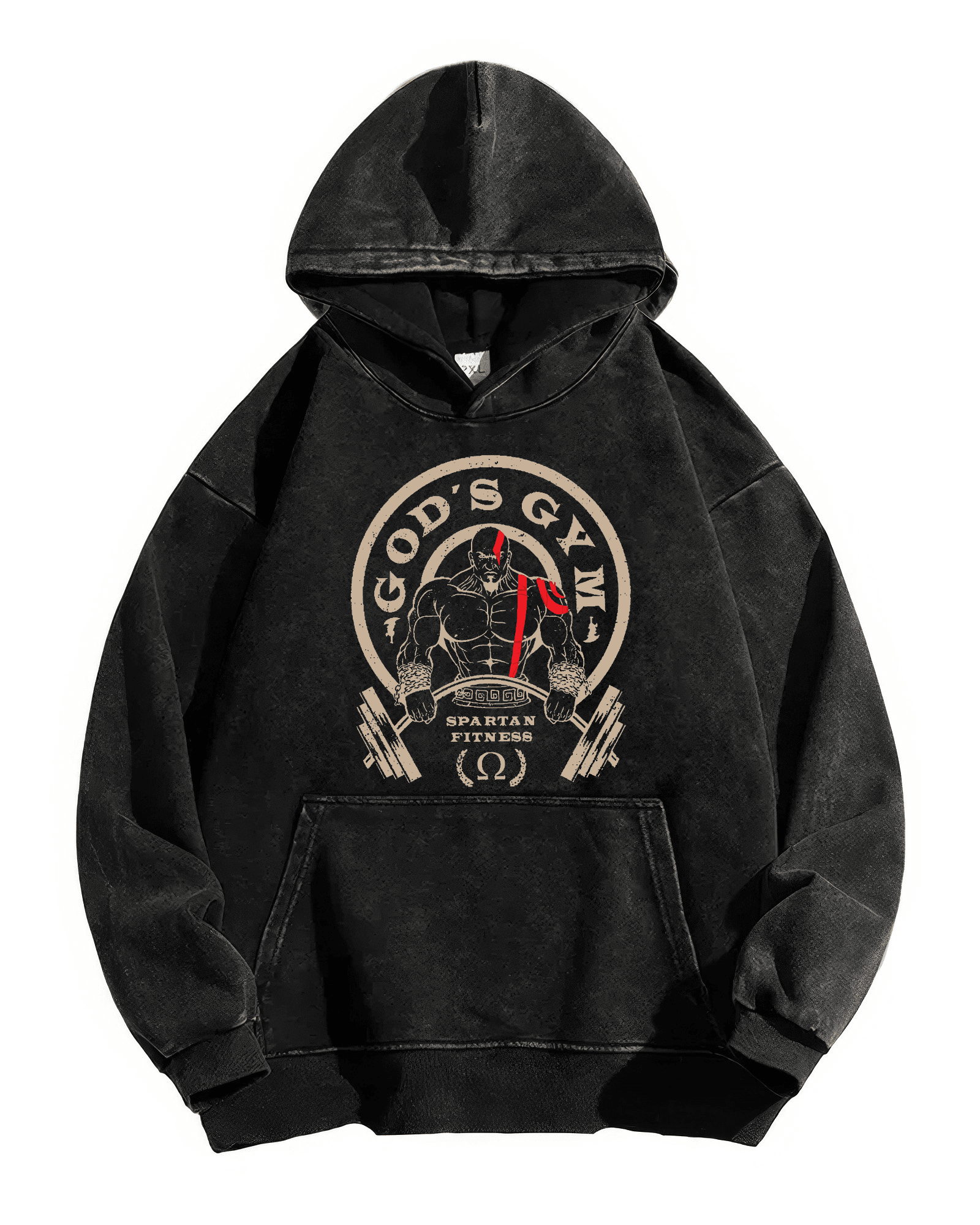 BLUZA Z KAPTUREM GOD'S GYM WASHED - Ironfit PL