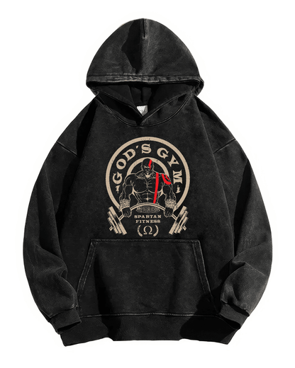 BLUZA Z KAPTUREM GOD'S GYM WASHED - Ironfit PL