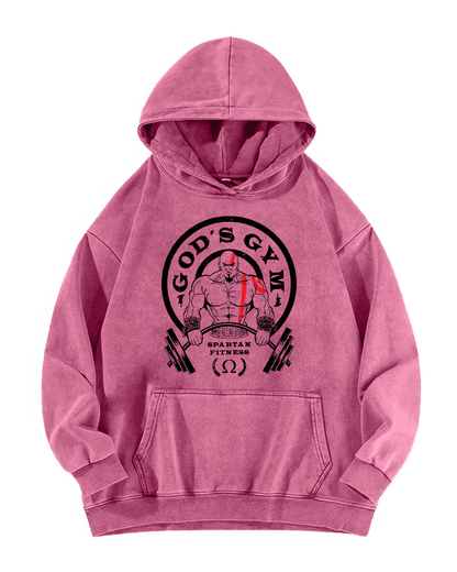 BLUZA Z KAPTUREM GOD'S GYM WASHED - Ironfit PL