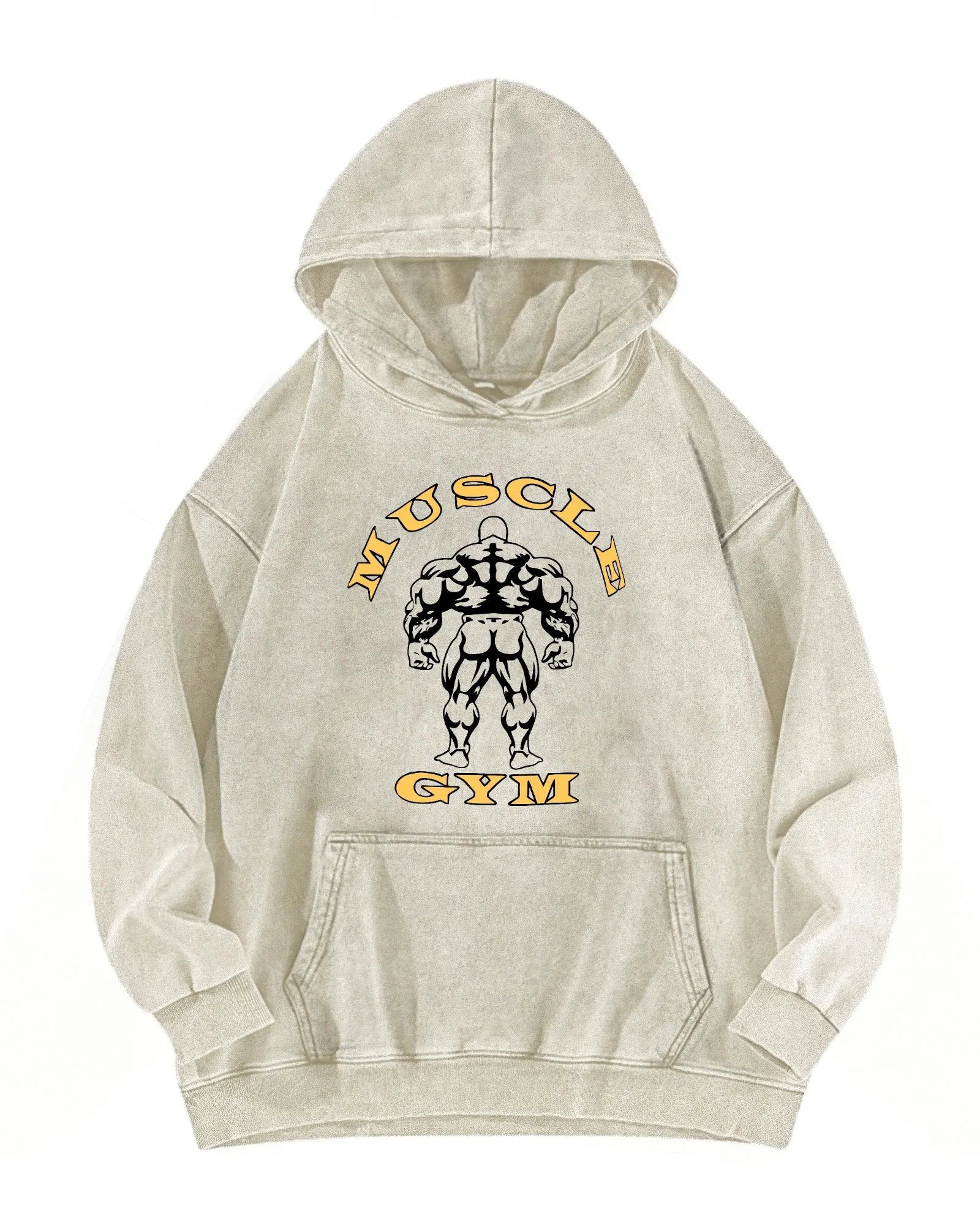 BLUZA Z KAPTUREM MUSCLE GYM WASHED - Ironfit PL