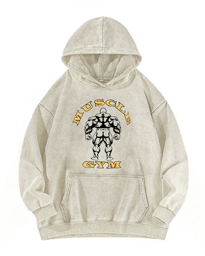 BLUZA Z KAPTUREM MUSCLE GYM WASHED - Ironfit PL