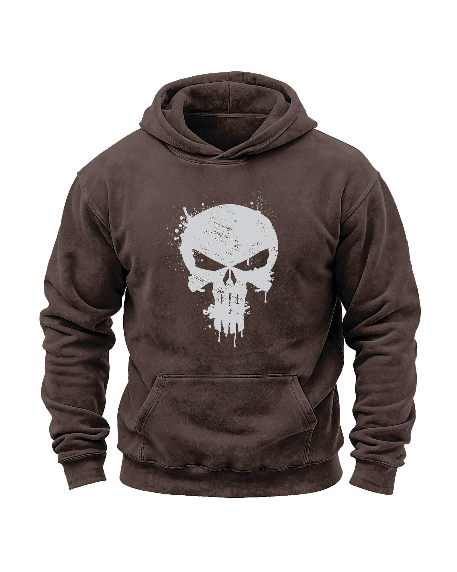BLUZA Z KAPTUREM SKULL WASHED - Ironfit PL