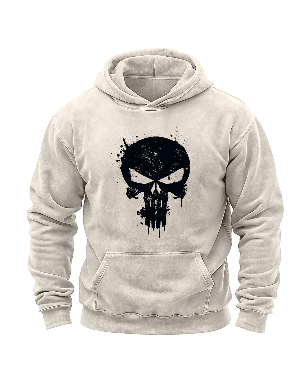 BLUZA Z KAPTUREM SKULL WASHED - Ironfit PL