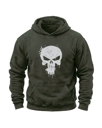 BLUZA Z KAPTUREM SKULL WASHED - Ironfit PL