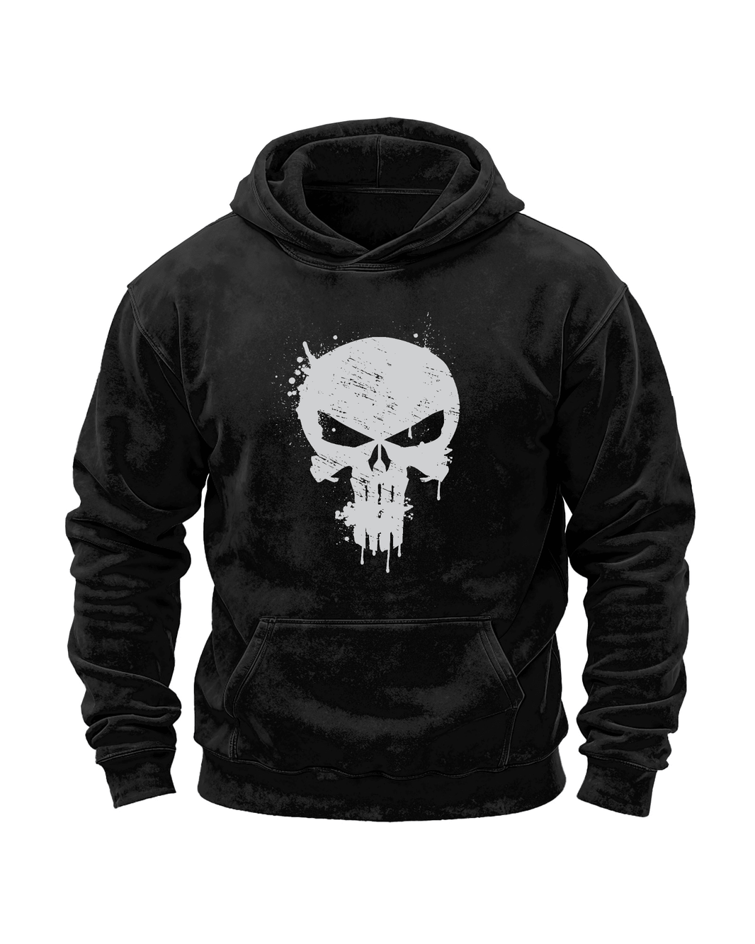 BLUZA Z KAPTUREM SKULL WASHED - Ironfit PL