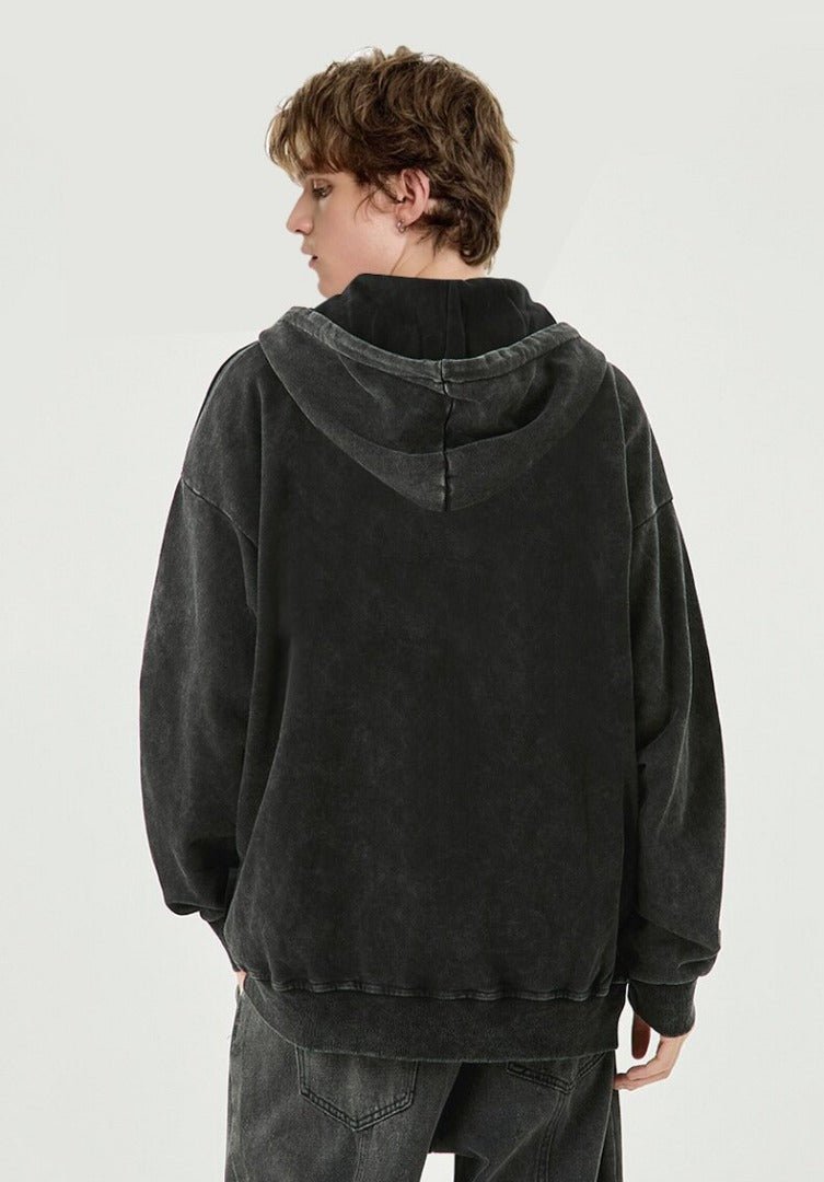 Bluza z kapturem Washed Zipper - Ironfit PL