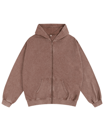 Bluza z kapturem Washed Zipper - Ironfit PL