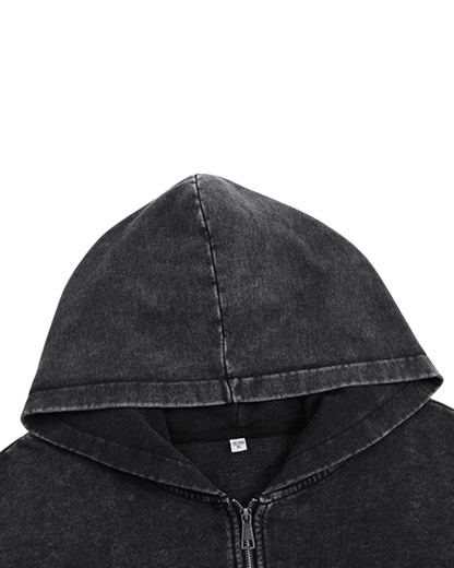 Bluza z kapturem Washed Zipper - Ironfit PL
