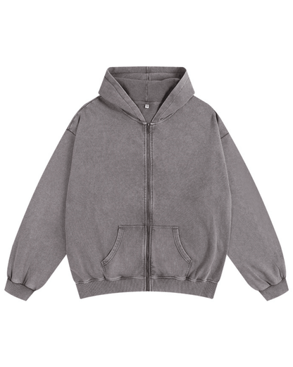 Bluza z kapturem Washed Zipper - Ironfit PL