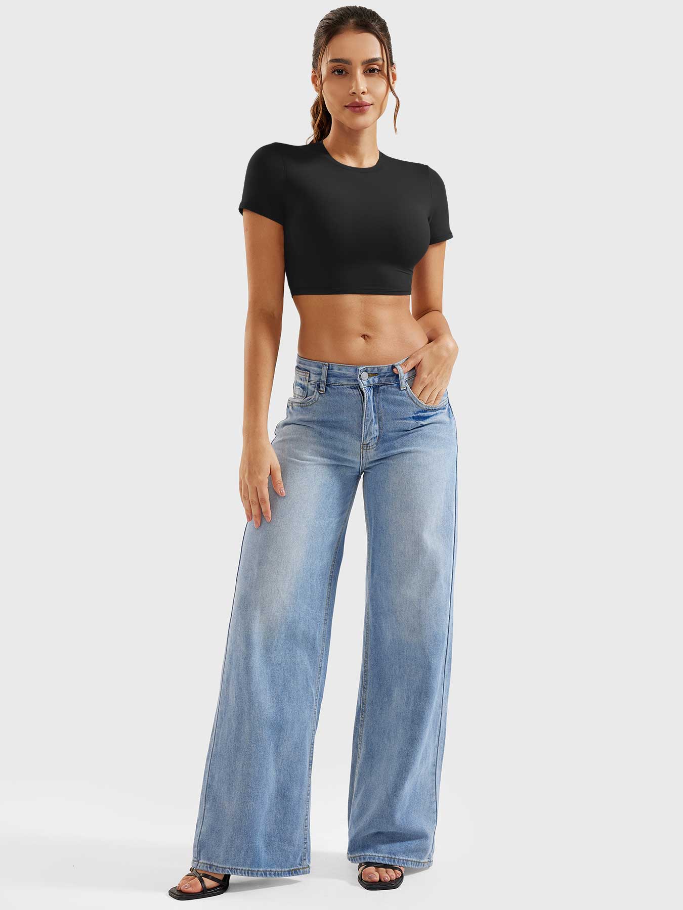 Crop Top Ironfit z krótkim rękawem - Ironfit PL
