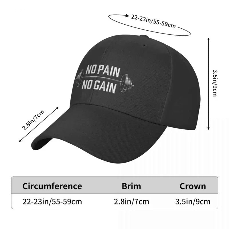 Czapka z daszkiem No Pain No Gain Gym - Ironfit PL