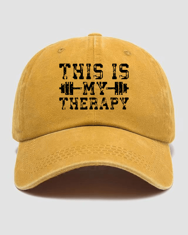 Czapka z daszkiem This Is My Therapy Washed - Ironfit PL
