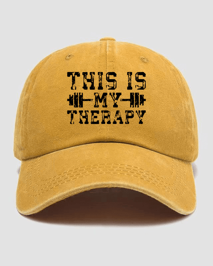 Czapka z daszkiem This Is My Therapy Washed - Ironfit PL