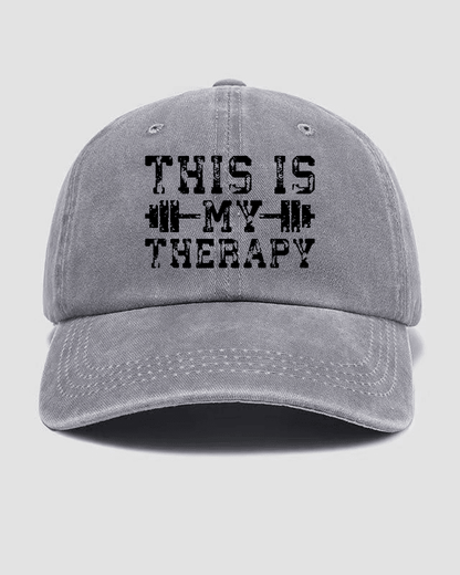 Czapka z daszkiem This Is My Therapy Washed - Ironfit PL