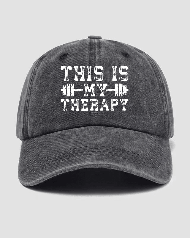 Czapka z daszkiem This Is My Therapy Washed - Ironfit PL