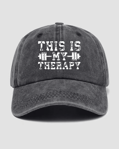 Czapka z daszkiem This Is My Therapy Washed - Ironfit PL