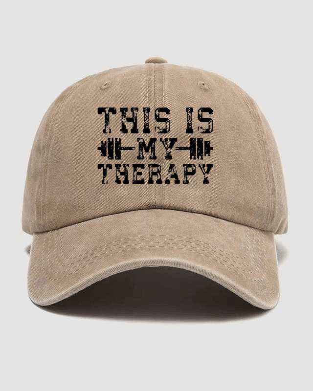 Czapka z daszkiem This Is My Therapy Washed - Ironfit PL