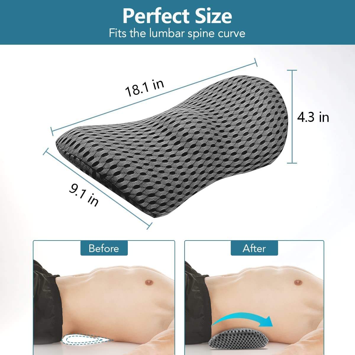Ergonomiczna poduszka lędźwiowa - Ironfit PL