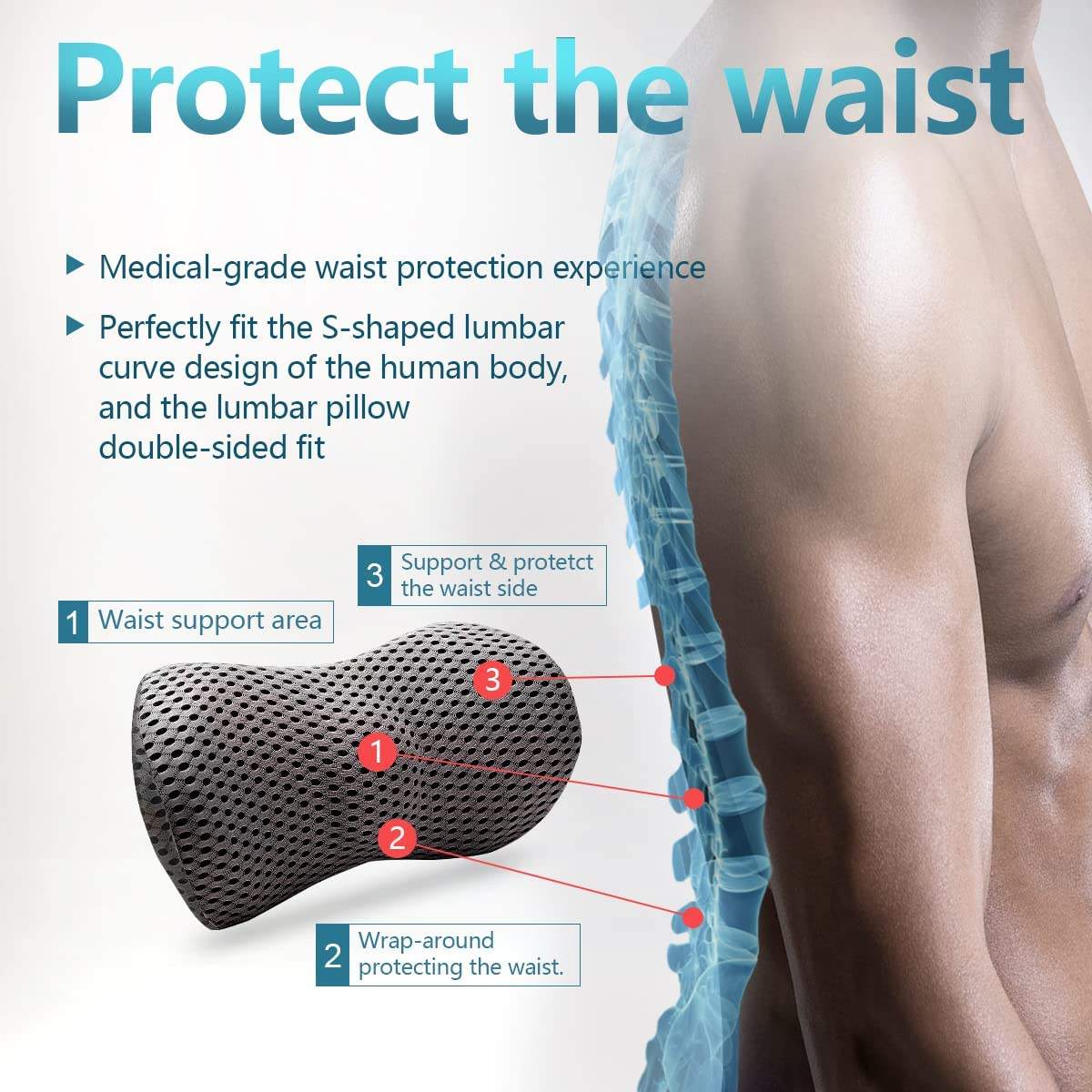 Ergonomiczna poduszka lędźwiowa - Ironfit PL