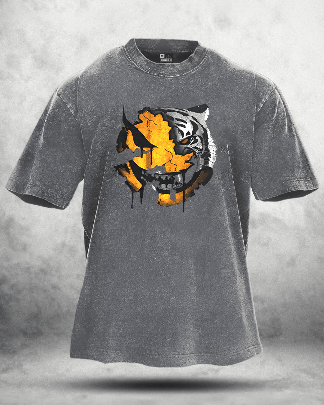 KOSZULKA ANGRY SMILEY WASHED - Ironfit PL