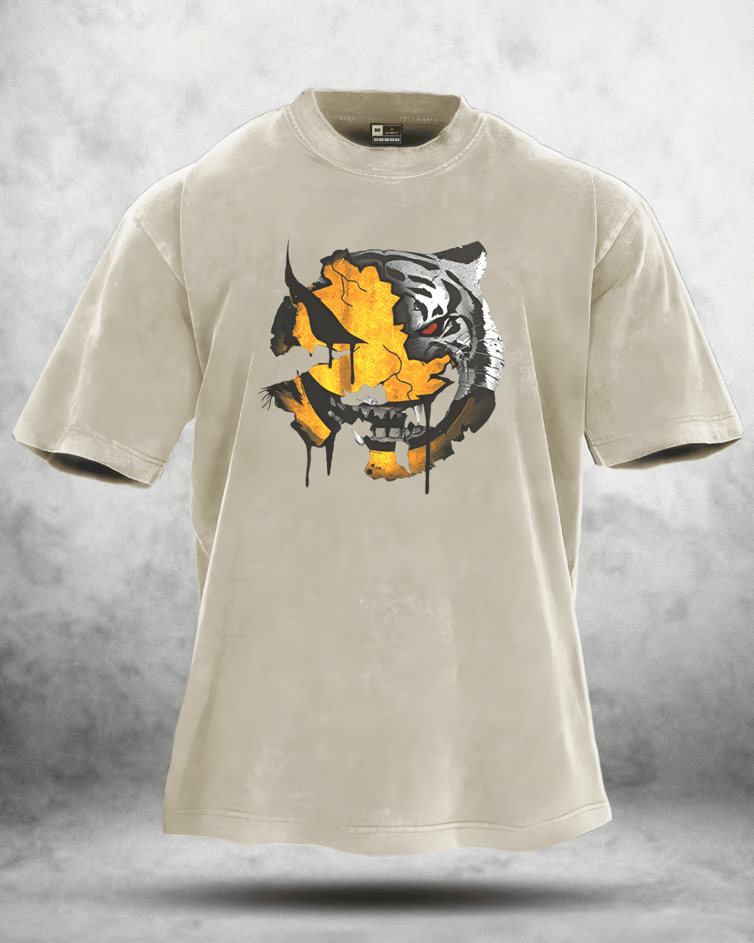 KOSZULKA ANGRY SMILEY WASHED - Ironfit PL