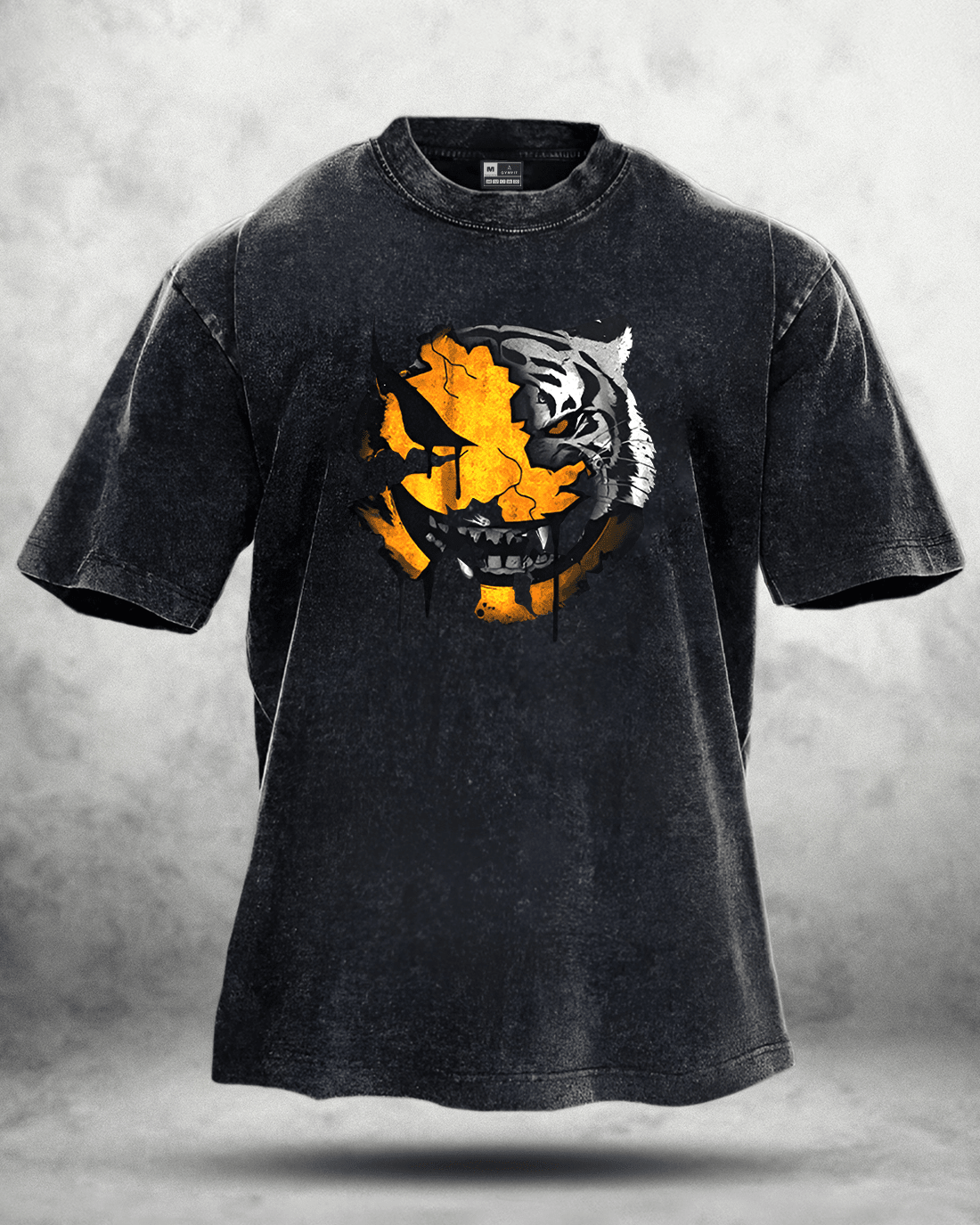 KOSZULKA ANGRY SMILEY WASHED - Ironfit PL