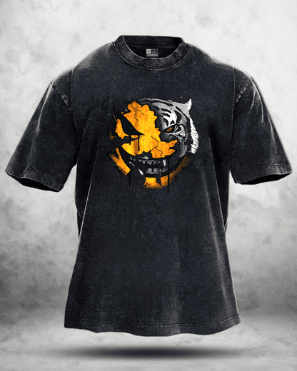 KOSZULKA ANGRY SMILEY WASHED - Ironfit PL