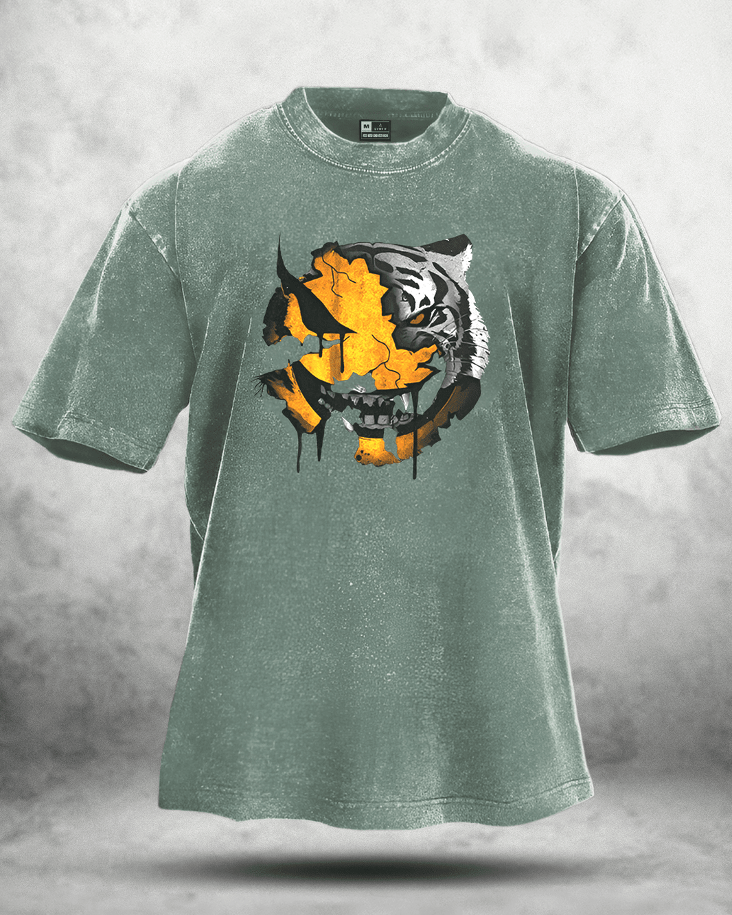 KOSZULKA ANGRY SMILEY WASHED - Ironfit PL