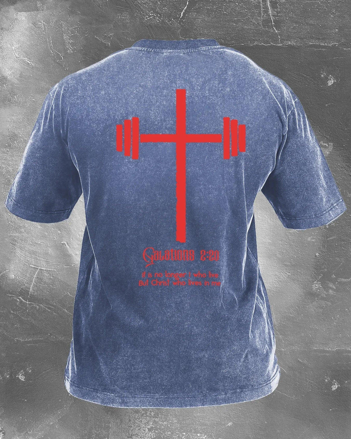 KOSZULKA CHRISTWHO LIVES IN ME WASHED - Ironfit PL