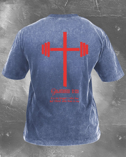 KOSZULKA CHRISTWHO LIVES IN ME WASHED - Ironfit PL