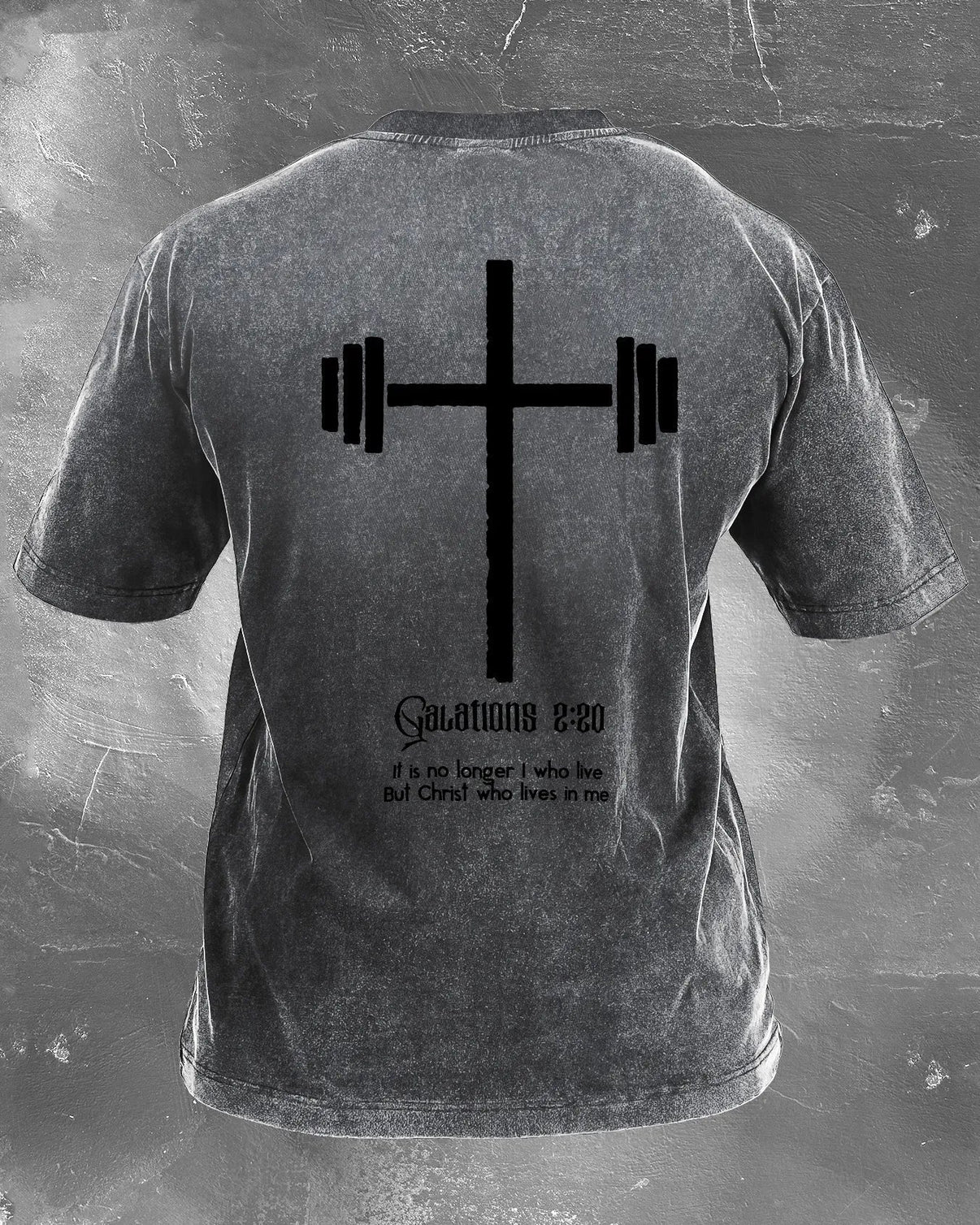 KOSZULKA CHRISTWHO LIVES IN ME WASHED - Ironfit PL