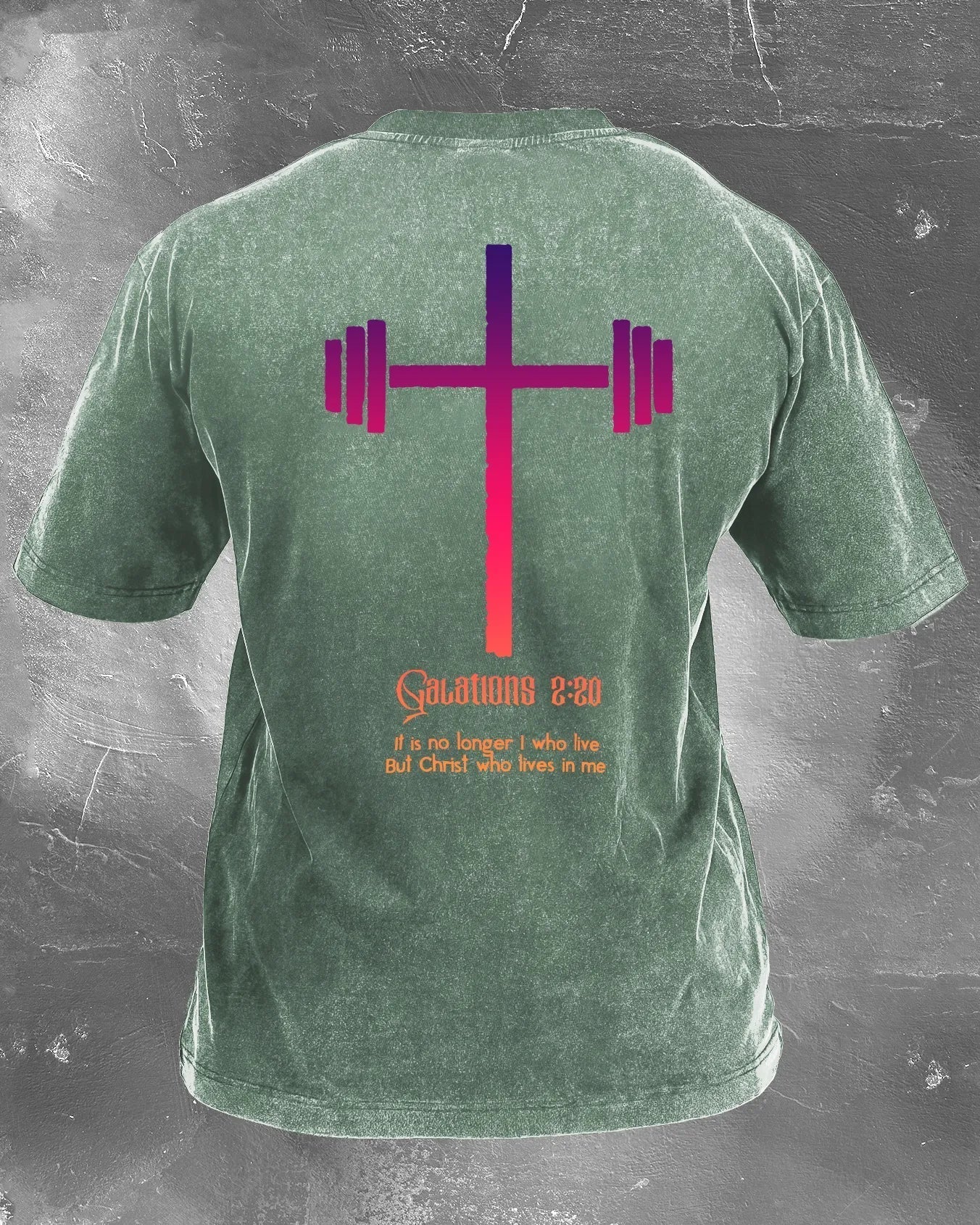 KOSZULKA CHRISTWHO LIVES IN ME WASHED - Ironfit PL