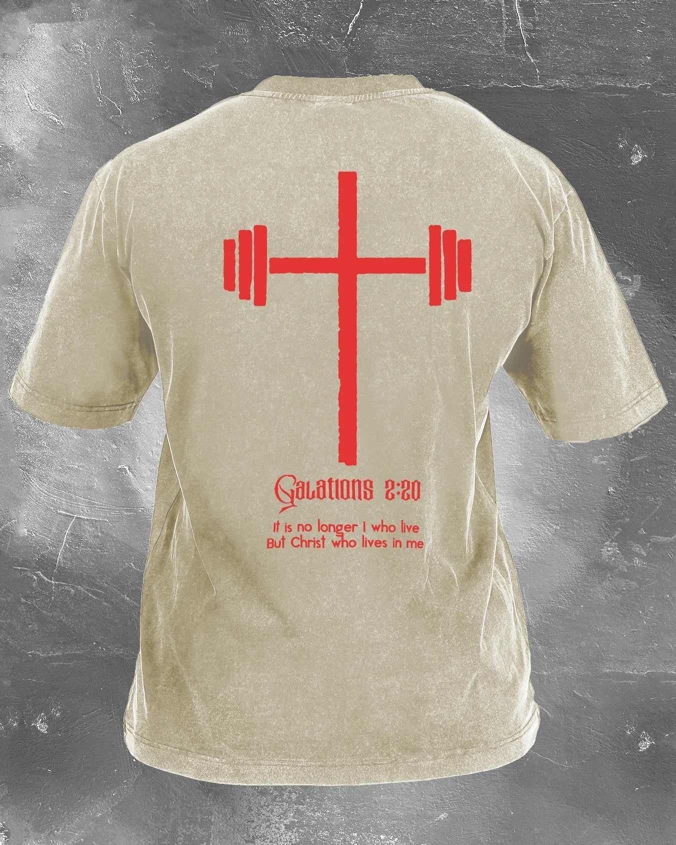 KOSZULKA CHRISTWHO LIVES IN ME WASHED - Ironfit PL