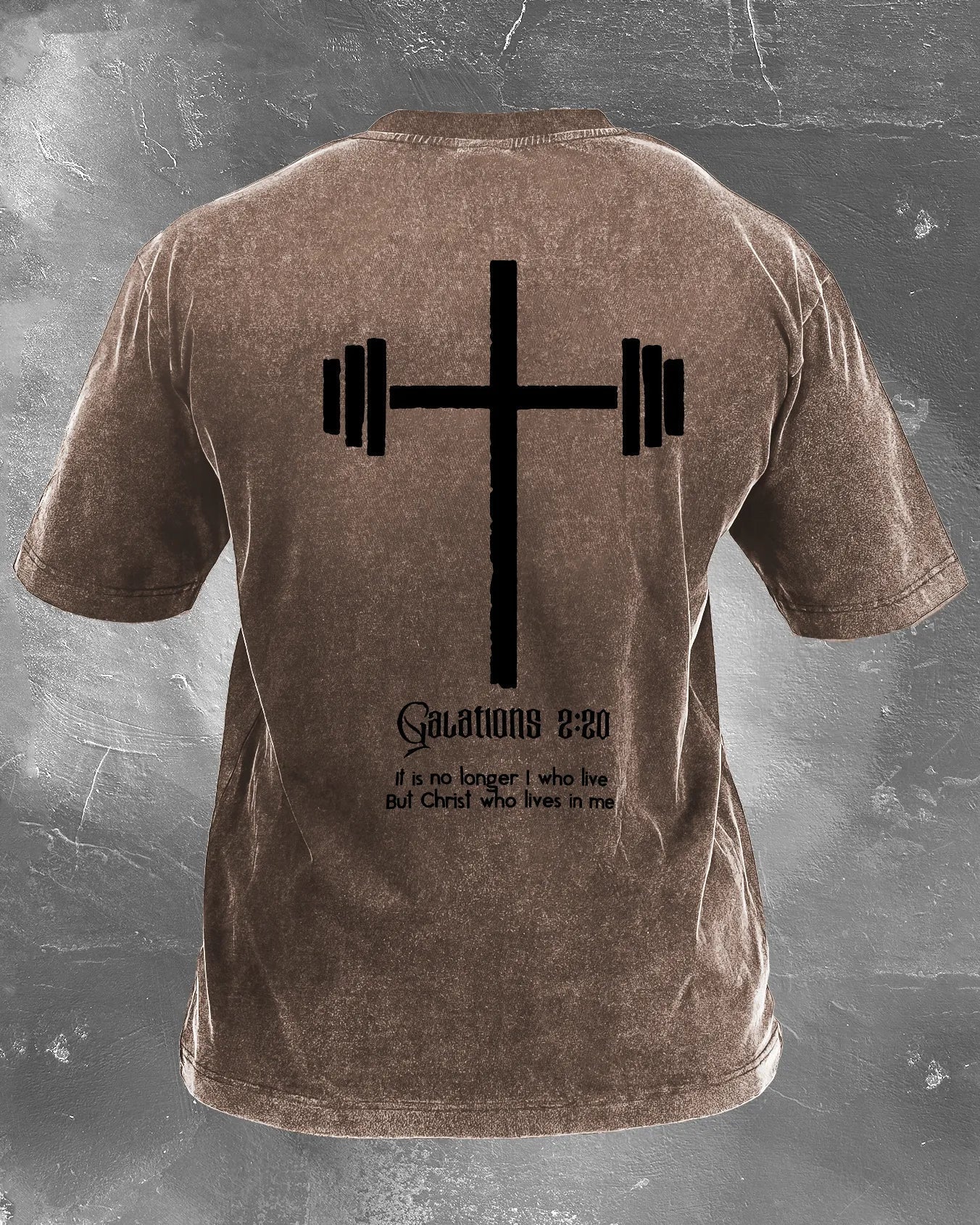 KOSZULKA CHRISTWHO LIVES IN ME WASHED - Ironfit PL