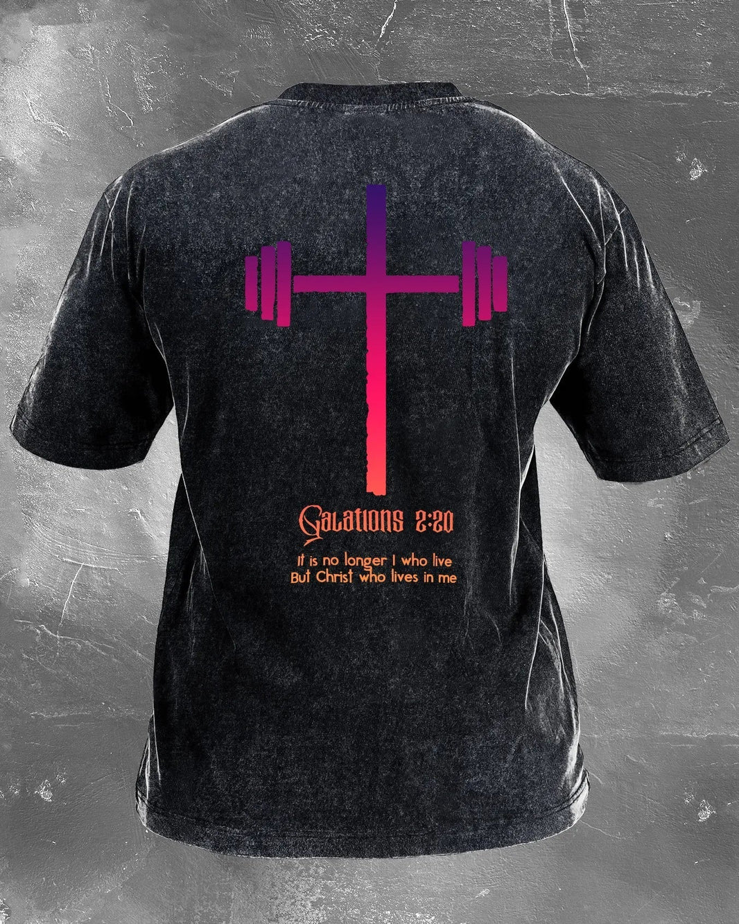 KOSZULKA CHRISTWHO LIVES IN ME WASHED - Ironfit PL