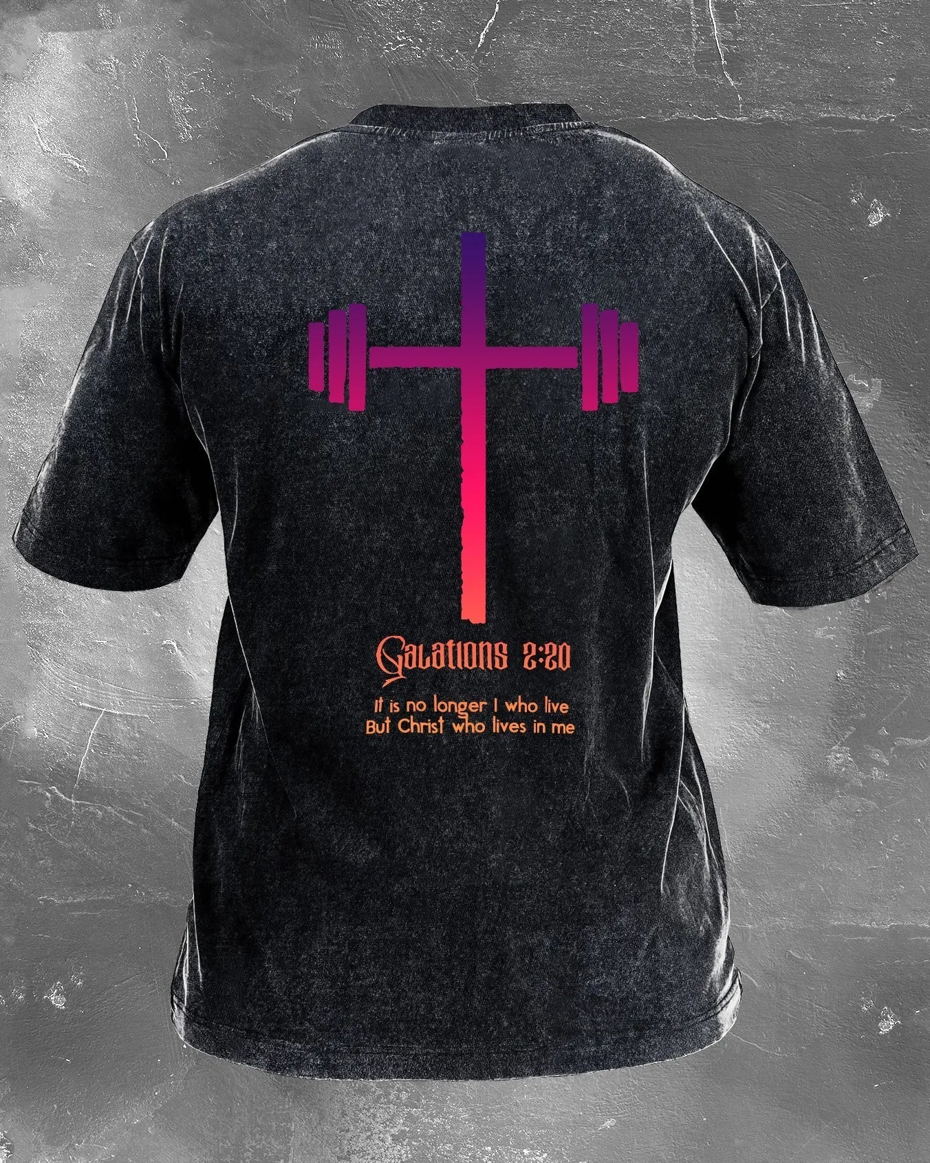 KOSZULKA CHRISTWHO LIVES IN ME WASHED - Ironfit PL